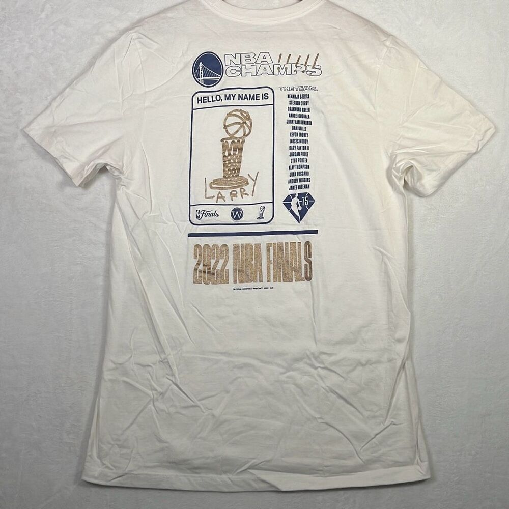 Nike Golden State Warriors NBA Finals Champion Roster 2022 T-Shirt NWT Men Large